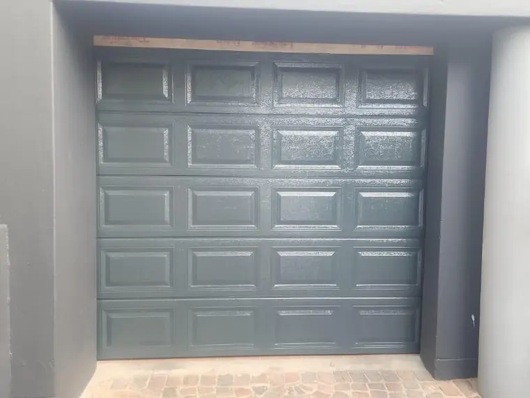 Charcoal sectional garage door